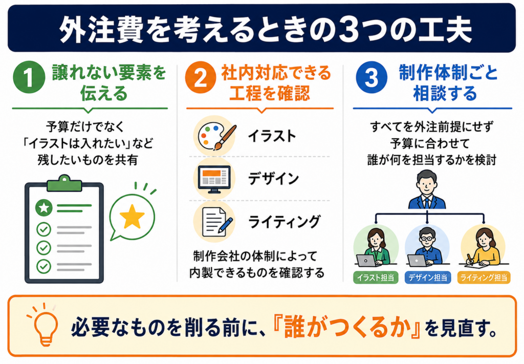 書籍やムックの外注費を考える際に譲れない要素、社内対応、制作体制を確認する3つの工夫